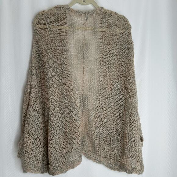 Free People Sweaters - Free People Open-Weave Knit Cardigan in Taupe